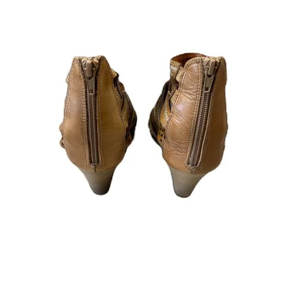 Pikolinos Tan Gladiator Women's Leather Heels Sandals Shoes Size 42 US 11.5