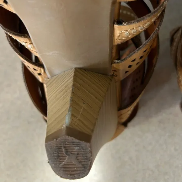 Pikolinos Tan Gladiator Women's Leather Heels Sandals Shoes Size 42 US 11.5