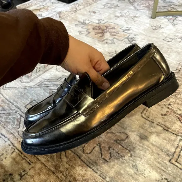 Pinch by Cole Haan Gunmetal &amp; Black Men's Dress Shoes SZ 10