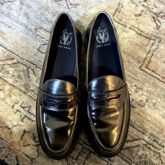 Pinch by Cole Haan Gunmetal &amp; Black Men's Dress Shoes SZ 10