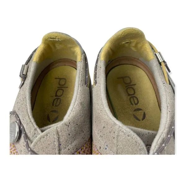 PLAE Butler Sandstorm Sneakers Unisex 9 Women's 7.5 Men's Gray Yellow Purple a32