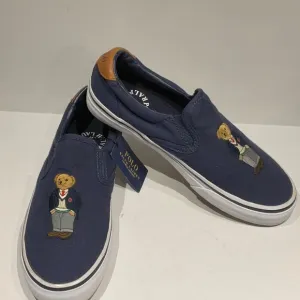 Polo by Ralph Lauren Blue and Brown Slip-On Sneakers