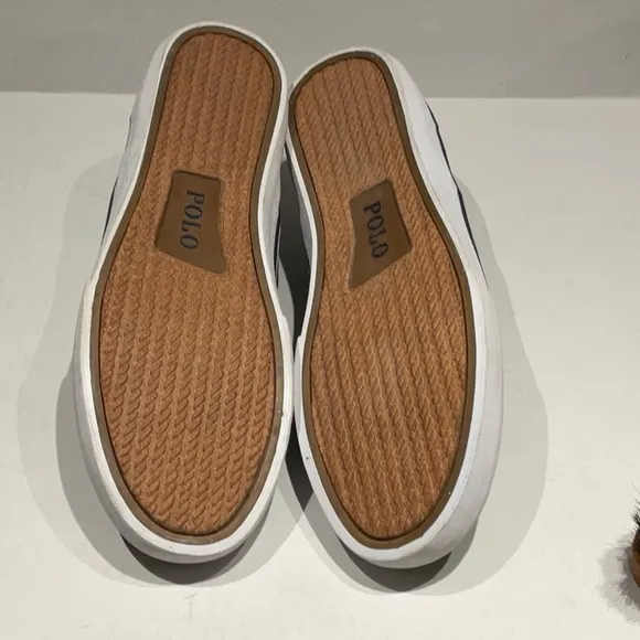 Polo by Ralph Lauren Blue and Brown Slip-On Sneakers