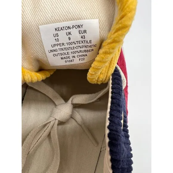 Polo Ralph Lauren Keaton Pony Men’s Lace Up Corduroy Sneakers Size 10 NEW📦