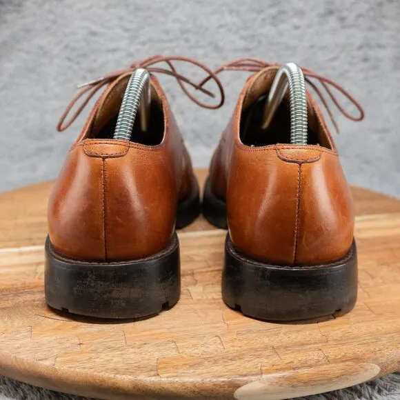 POLO Ralph Lauren Odis Brown Leather Casual Oxford Dress Shoes Men's 8.5 D