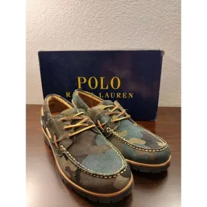 Polo Ralph Lauren Ranger‎ Suede Leather Camo MILITANT DECKER NEW IN BOX #602