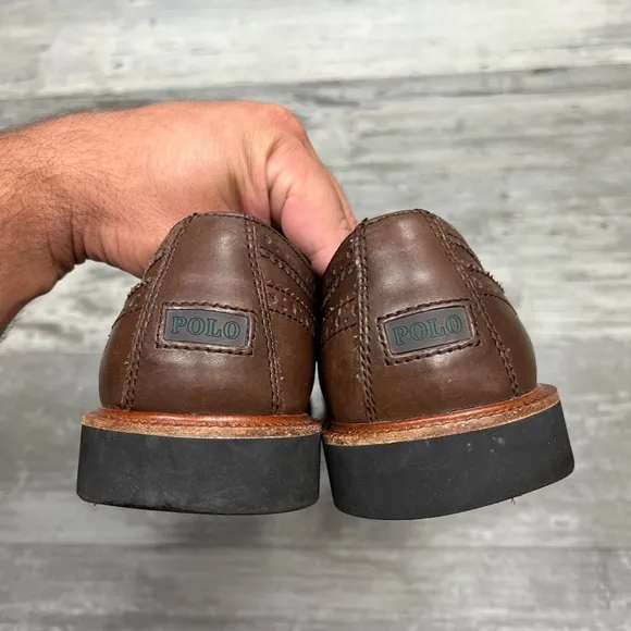 Polo Ralph Lauren Torrington Brown Wingtip Derbys 11 M