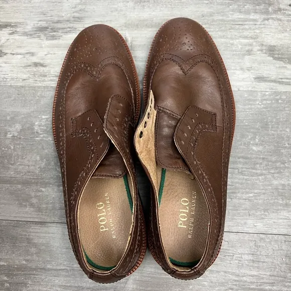 Polo Ralph Lauren Torrington Brown Wingtip Derbys 11 M
