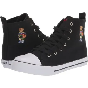 Polo Ralph Lauren Unisex Kids Black Hamptyn-Hi-II-Bear High Top Sneakers Size 7