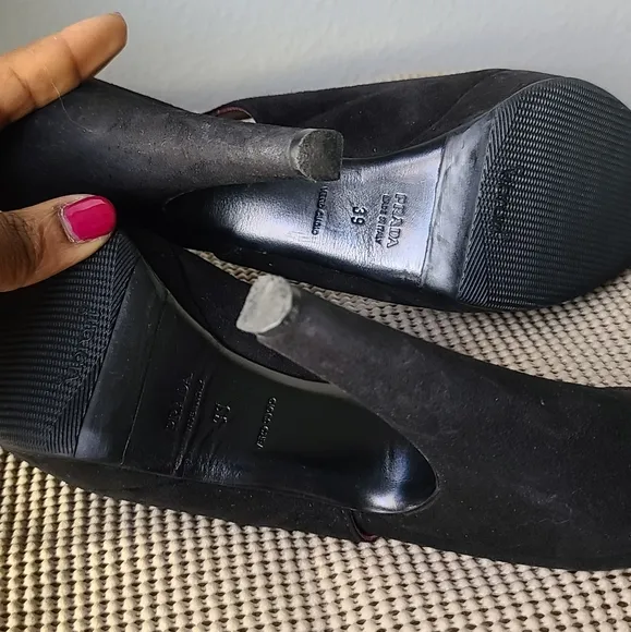 Prada Black Suede Shoes