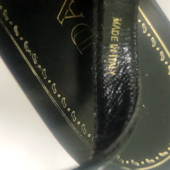Prada Ladies Black Sandals Size 37