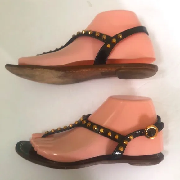 Prada Ladies Black Sandals Size 37