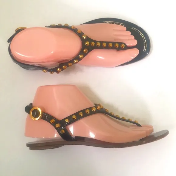 Prada Ladies Black Sandals Size 37