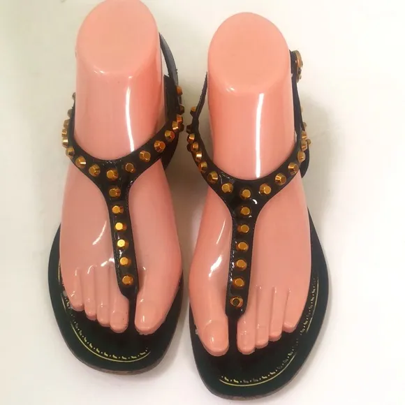 Prada Ladies Black Sandals Size 37