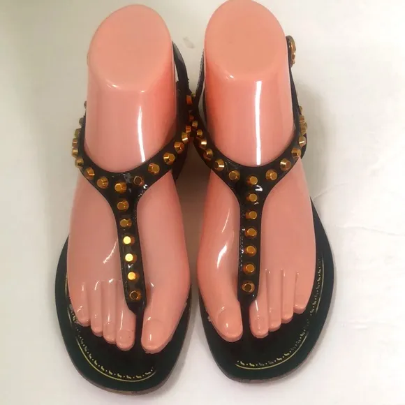 Prada Ladies Black Sandals Size 37