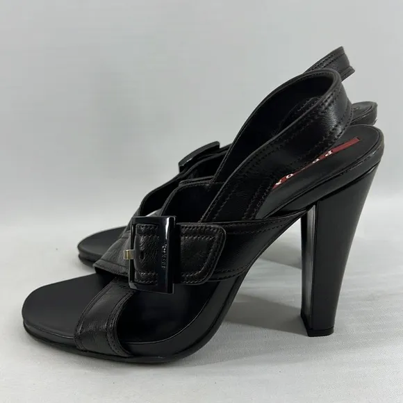 Prada Leather Slingback Heels