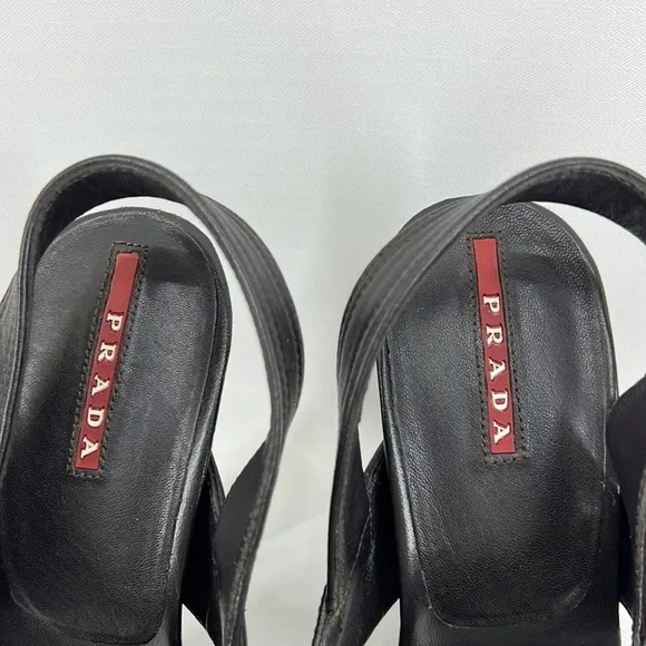 Prada Leather Slingback Heels