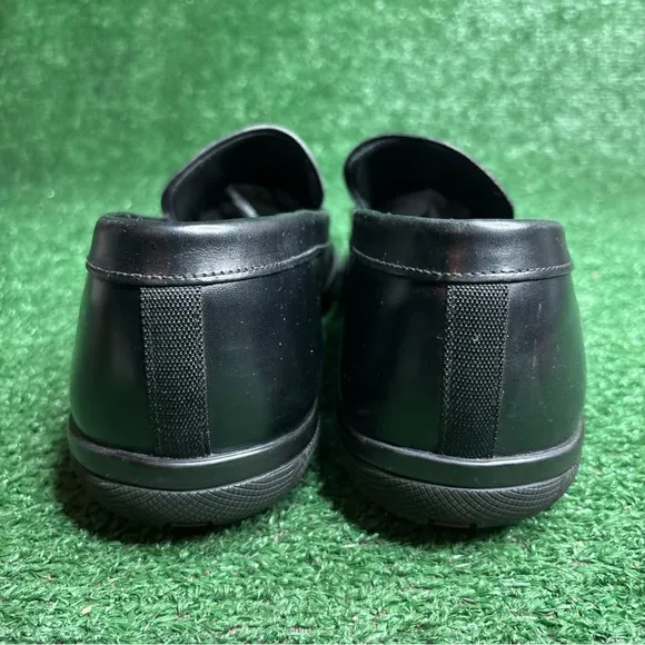 Prada Mens Black Leather Loafers Drivers Shoes Made in Italy - US Size 11.5