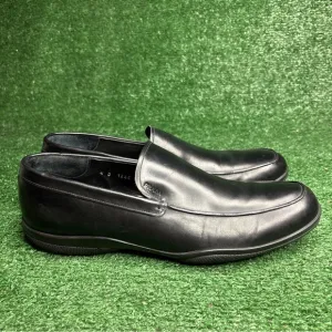 Prada Mens Black Leather Loafers Drivers Shoes Made in Italy - US Size 11.5