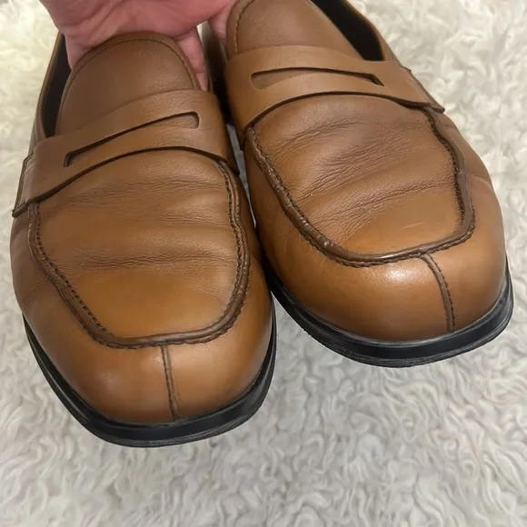 Prada Men's Brown Leather Loafers size 10.5