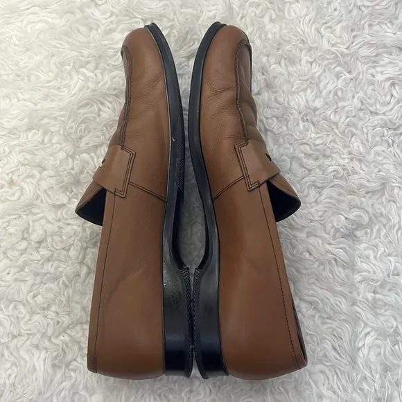 Prada Men's Brown Leather Loafers size 10.5