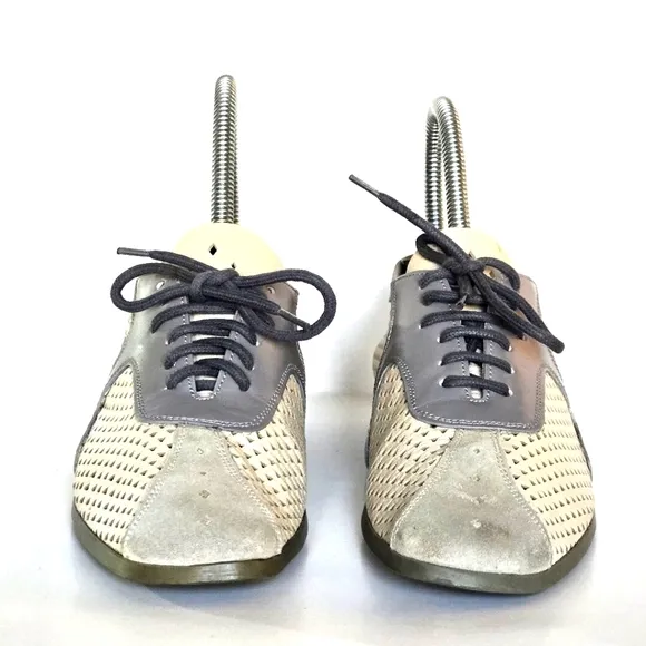 PRADA triangle leather sneakers size 35.5