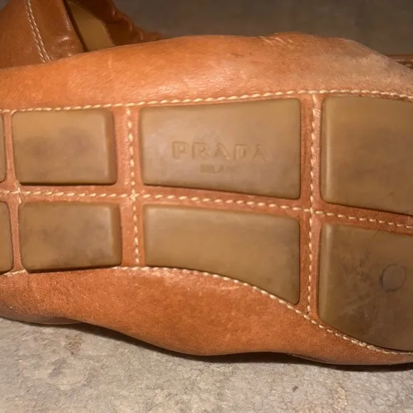 Prada Women's Brown Leather Loafers