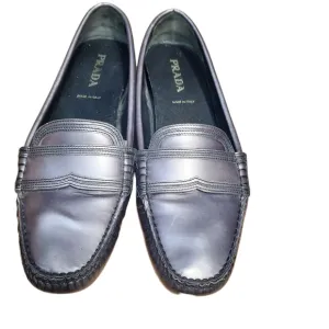Prada Women's Gray Loafers