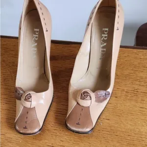 Prada Women's Tan Leather Heels