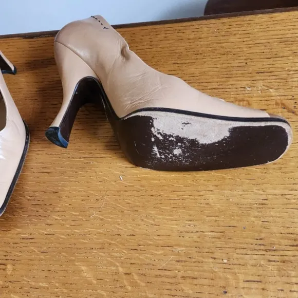 Prada Women's Tan Leather Heels