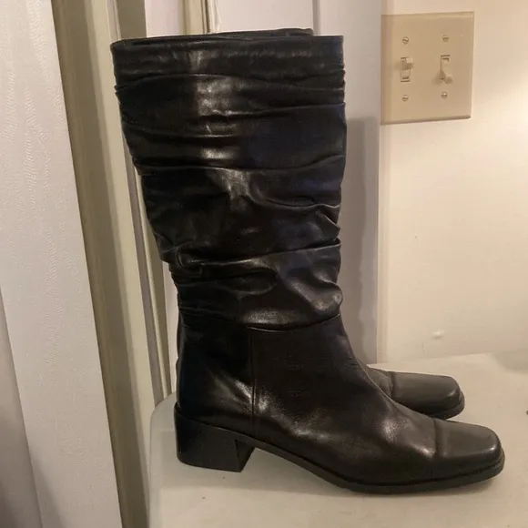 Prialpas gomma.gamma. Black leather “Sudini” boots. Made in Italy Size 8.5