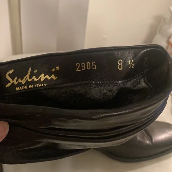 Prialpas gomma.gamma. Black leather “Sudini” boots. Made in Italy Size 8.5