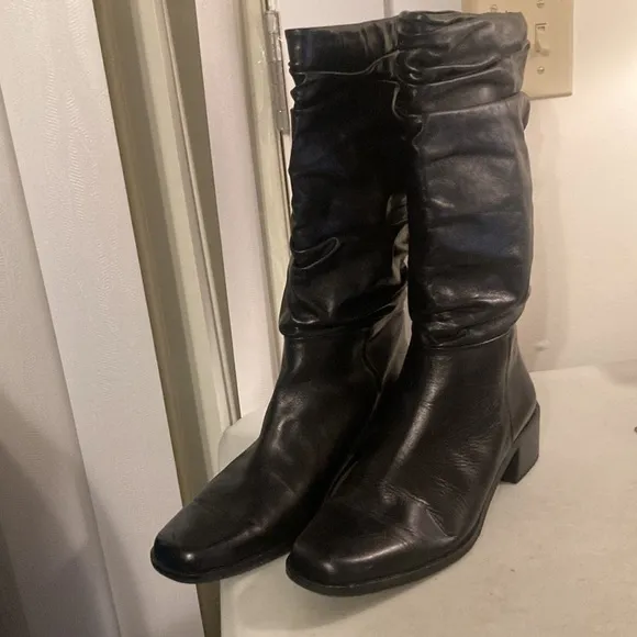 Prialpas gomma.gamma. Black leather “Sudini” boots. Made in Italy Size 8.5