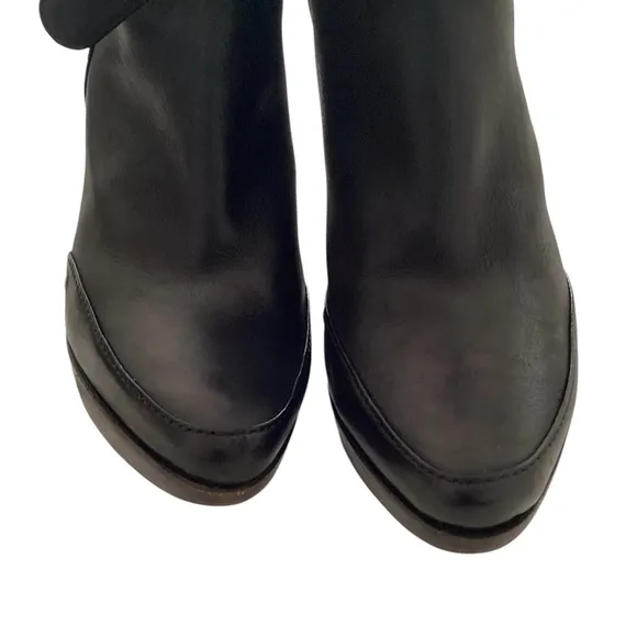PROENZA SCHOULER Black Leather Moto Buckle Boots SZ 39 IT/9 US