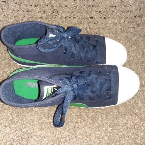 PUMA-Ibiza-High-Hi Tops-Sneakers-Unisex-Navy/Green