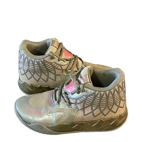 Puma Melo mb.01 Golden Child Size 2.5 Youth Sneakers Shoes