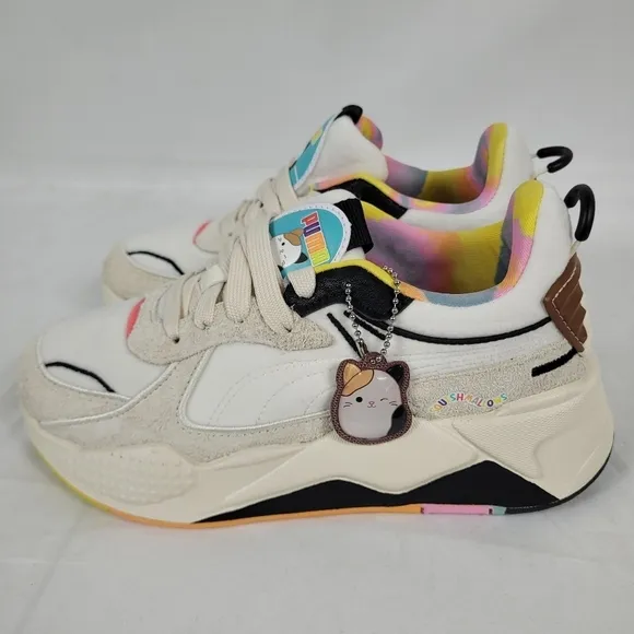 Puma RS-X Cam X Squish Lace Up Youth Unisex Grey/White Sneakers Casual Shoes 4.5