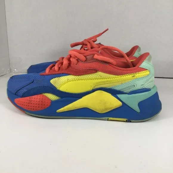 Puma RS-X3 Sneakers Puzzle Palace Blue Unisex Size 7C Multicolor Low 372357-10