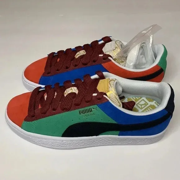PUMA Suede Sneakers Iconix ColorBlock Classic Size 4 Children NWT