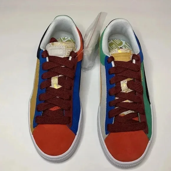 PUMA Suede Sneakers Iconix ColorBlock Classic Size 4 Children NWT
