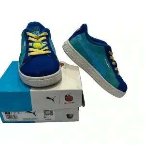 Puma Suede x Cocomelon Shoes Toddler Sz 10C Blue White Slip On Bungee Sneakers