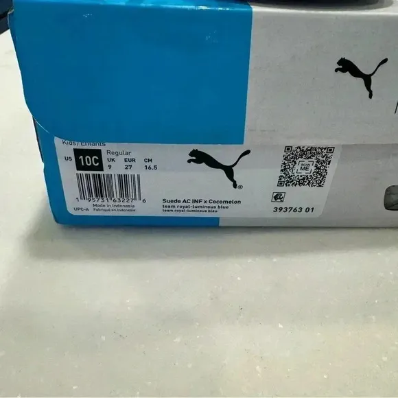 Puma Suede x Cocomelon Shoes Toddler Sz 10C Blue White Slip On Bungee Sneakers