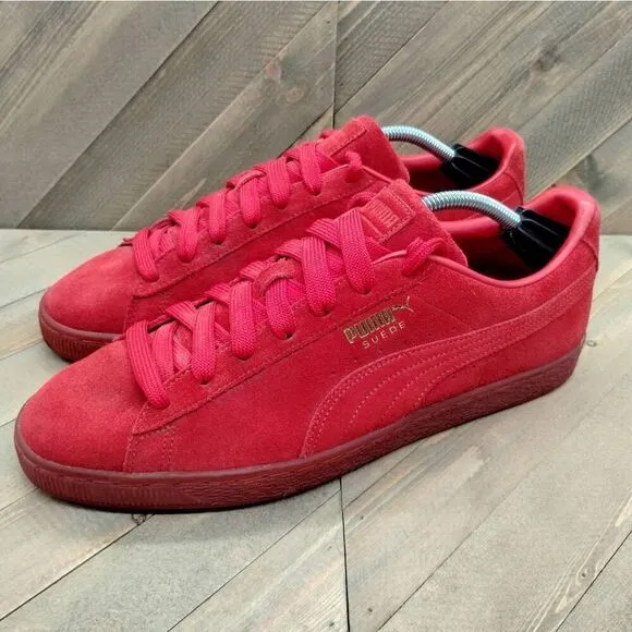Puma Suede Red Casual Fashion Sneakers Mens Size 12 Puma‎ Classic Shoes Low