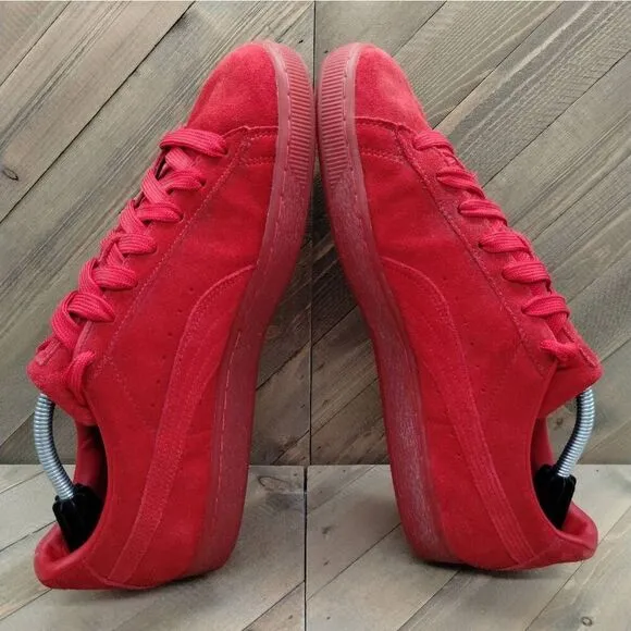 Puma Suede Red Casual Fashion Sneakers Mens Size 12 Puma‎ Classic Shoes Low