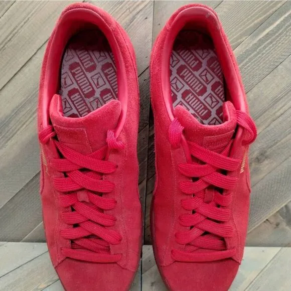 Puma Suede Red Casual Fashion Sneakers Mens Size 12 Puma‎ Classic Shoes Low