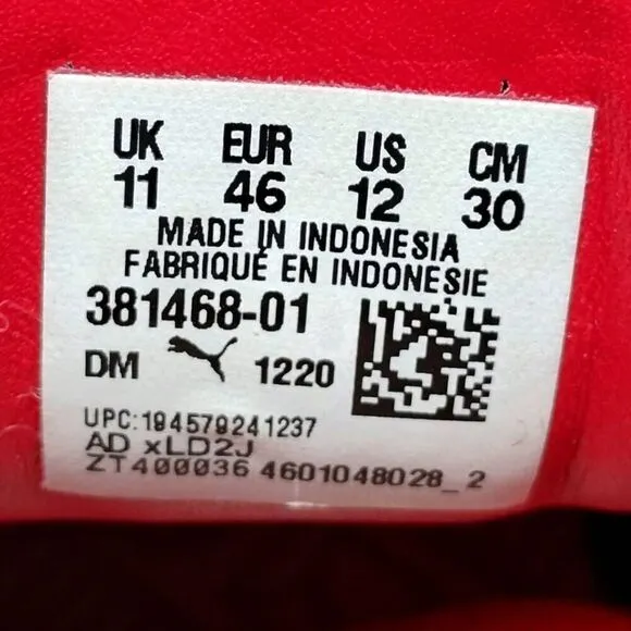 Puma Suede Red Casual Fashion Sneakers Mens Size 12 Puma‎ Classic Shoes Low