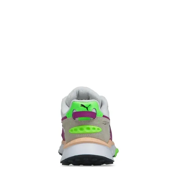 Puma Wild Rider NRG Low Womens Running Shoes White Gray Pink 382745-02 NEW Multi