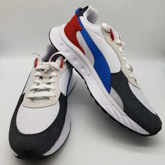Puma Wild Rider Rollin 381517-04 Ebony White Men’s Running Shoes Size 11 NEW🛒