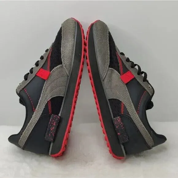 Puma Womens Black Gray Lace Up Sneaker  Sz 6.5 C READ