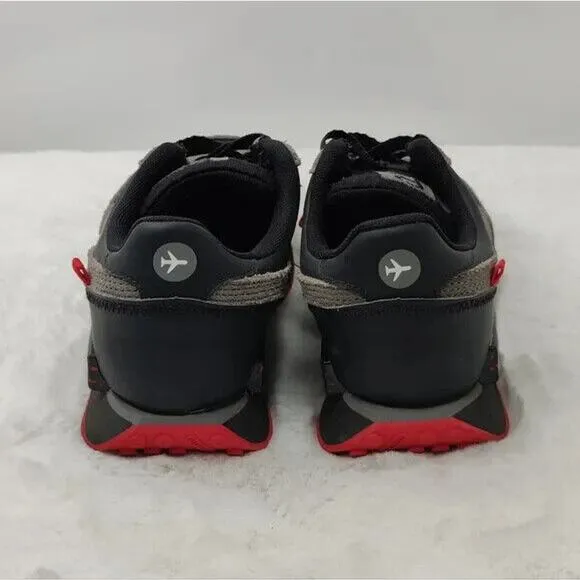 Puma Womens Black Gray Lace Up Sneaker  Sz 6.5 C READ